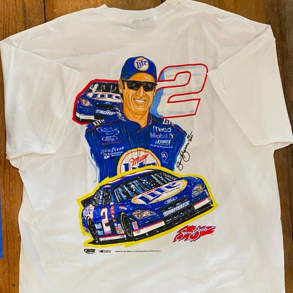 Vintage NASCAR Graphic T-Shirt NOS NWT Wallace #2
